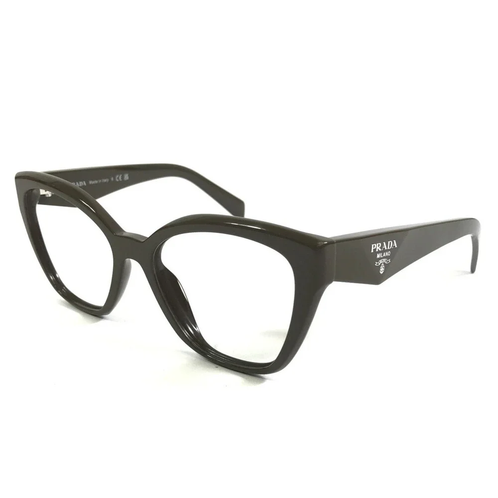 Prada Eyeglasses Frames VPR20Z 15L-1O1 Dark Brown Butterfly Full Rim 52-17-145